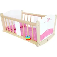 Hape Doll Cradle Rose