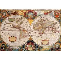 Bluebird Puzzle Puzzle Antique World Map - 1 000 pièces Carton