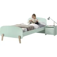 Vipack Cette combinaison Kiddy se compose des éléments suivants : lit kiddy 90 vert menthe * et un kiddy nako vert menthe * et un kiddy safety rail vert menthe * et une caisse de jeu kiddy vert menthe *