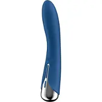 Satisfyer Spinning Vibe 1 - vibromasseur point G tête rotative - silicone bleu