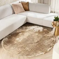 FRAAI Tapis rond à poils longs | Glorious Champagne/Crème | Ø 240cm | Crème | Rond | Tapis