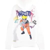 Difuzed Hommes, Pull-over, NARUTO - Graffiti - Sweat à capuche homme (L), Blanc, (L)