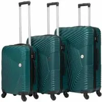 VERTICAL STUDIO "Fredrikstad" Valise Ensemble de 3 20" 24" 28" vert foncé