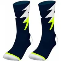 Zeus Thunder chaussettes longues spéciales entrainement marine jaune fluo