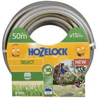 Hozelock Tuyau d’arrosage anti UV - gris bandes 3D jaune - 15mm - 15m
