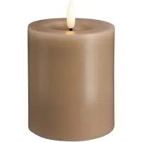 Moods & More MM LED pillar candle, Silk, Melted, Sand, 74x100 mm