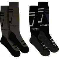 Tenson Core Long Socks 2 Pairs Noir,Gris EU 37-39