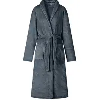 vidaXL Robe de bain sans capuche Bleu marine s Flanelle