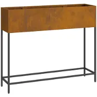 vidaXL Jardinière surélevée Jardin Rustique 100 x 26 x 82 cm Acier résistant aux intempéries