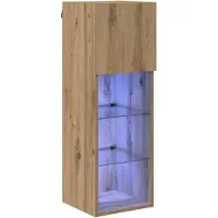 vidaXL Armoire TV murale en chêne Artisan 30,5 x 30 x 90 cm