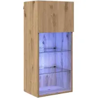 vidaXL Meuble TV mural, 40,5 x 30 x 90 cm, finition chêne artisanal