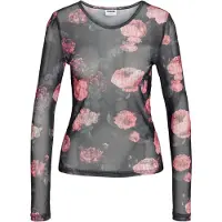 Noisy May T-shirt 'NMJacky' gris / rose / rose ancienne / noir