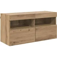 vidaXL Meuble mural pour télévision, 80 x 30 x 40 cm, bois composite imitation chêne artisanal