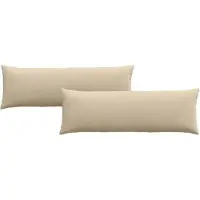 vidaXL Coussins de canapé 2 pcs Crème 120 x 40 cm tissu