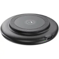 24.Se chargeur sans fil à induction CX031 noir 15W avec câble USB-C - USB-C et adaptateur (15 W), Chargeur sans fil, Noir