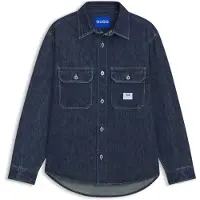 HUGO Ebolt 10276905 Long Sleeve Shirt Bleu S Homme