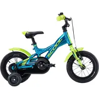 S'Cool Vélo enfant 12 pouces, 1 vitesse, vélo enfant, S’COOL XXlite, à partir de 2 ans, environ 85-100 cm, bleu/citron vert