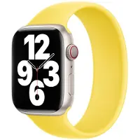 Apple Bracelet Boucle unique en Silicone pour Watch | 44/45/46/49 mm - Taille 10 - Canary Yellow