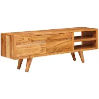 vidaXL Armoire TV avec étagère Marron 110 x 30 x 40 cm Bois massif Acacia
