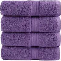 vidaXL Serviettes d'invité de qualité supérieure SOLUND 4 pcs violet