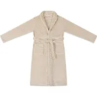 vidaXL Robe de bain sans capuche Beige l Flanelle