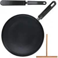 Generique Set D'ustensiles De Cuisine Lily Cook Crepiere Noire Induction 28cm Usten