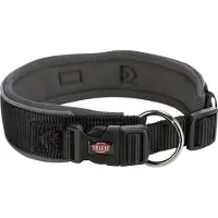 Trixie Collier Premium Hond Extra Breed Zwart / Grafiet Grijs (S, Chien, Sport canin)