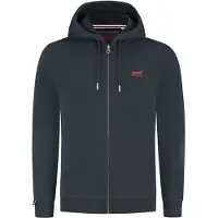 Superdry pour homme. M2014128A Essential Logo Zip Sweatshirt navy (M), Casuel, Coton, Marine