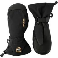 Hestra Army Leather Gore-Tex, moufles de ski, noir