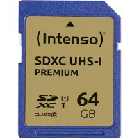 Intenso 3421490 SDXC Card 64GB Class 10 UHS-I Premium