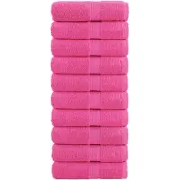 vidaXL Serviettes d'invité de qualité supérieure SOLUND 10 pcs rose