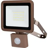 REV Projecteur à LED Eco+, avec détecteur de mouvement, 20W, 6500K, 1700lm, IP44, bronze