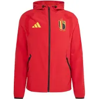 Adidas Veste mi-saison 'Belgium Tiro Travel Full Zip' jaune / rouge / noir