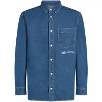 Karl lagerfeld Jeans A4m16001 Regular Denim Long Sleeve Shirt Bleu L Homme