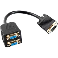 Lanberg Ad-0020-Bk "Vga 15pin" Plug To 2x "Vga 15pin" Bus Adapter Splitter
