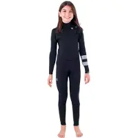 Hurley Advant 3/2 Mm Junior Long Sleeve Chest Zip Neoprene Suit Noir 3-4 Years Garçon