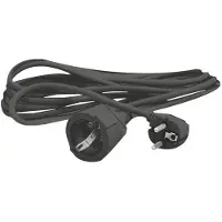 Silver Electronics Extension électrique Schuko 4,8mm 2m 16A NOIR