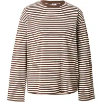 Pieces T-shirt 'PCSadie' chocolat / blanc