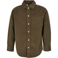 Urban Classics Corduroy Long Sleeve Shirt Vert,Marron 122-128 cm Garçon