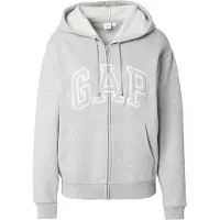 Gap Veste de survêtement 'Heritage' gris clair / blanc