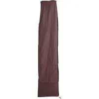 Mendler Housse De Protection Hwc Pour Parasol Jusqu'à 4,3 M (3x3 M), Housse Avec Fermeture Éclair Marron