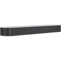 vidaXL Lit surélevé de jardin Acier galvanisé Anthracite