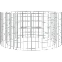 vidaXL Foyer en gabion Ø 100 cm Fer galvanisé