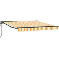 vidaXL Cadre de store jaune et blanc 300 x 250 cm