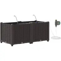 vidaXL Pots de jardin Marron 80 x 40 x 37.5 cm Acier