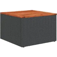 vidaXL Ensemble de salon de jardin 11 pièces avec coussins noir poly rotin