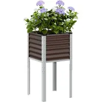 vidaXL Jardinière Marron 45x45x88 cm Acier