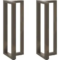 vidaXL Pieds de table de bar en T 2 pcs. Acier naturel 50x35x(110-111) cm Acier