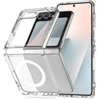 Tech-Protect FlexAir Hybrid MagSafe Case für Samsung Galaxy Z Flip 6 / 7 FE - Transparent (Samsung Galaxy Z Flip6, Samsung Galaxy Z Flip7 FE), Coque pour téléphone portable, Transparent