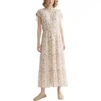 Scotch & Soda Ufu01183t Short Sleeve Midi Dress Beige 36 Femme